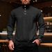 Men's Clothing Vintage-Inspired Heavyweight Knit Zip-Up Sweatshirt With Patchwork Design – Relaxed Fit, Stand Collar, Long Sleeve For Autumn & Winter_viptrois.com