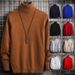 Men's Clothing Autumn And Winter High Collar Half High Collar Slim Fit Plus Velvet Thick Warm Inner Wear Knitted Base Wool Sweater_viptrois.com