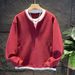 Layered Mock Neck Long Sleeve Sweatshirt – Minimalist Pullover For Men (M-4XL) – Lightweight Polyester Blend Casual Top_viptrois.com