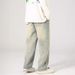 Unisex Vintage Washed Jeans – Loose Straight-Leg Denim Pants With Mud-Dye Effect For Casual & Streetwear_viptrois.com