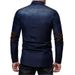 Men's clothing washed long sleeve denim shirt Youth fashion casual simple shirt_viptrois.com