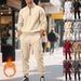 Men's Fleece-Lined Zip-Up Hoodie & Jogger Set – Winter-Ready Comfort (S-XXXL, 8 Colors)_viptrois.com