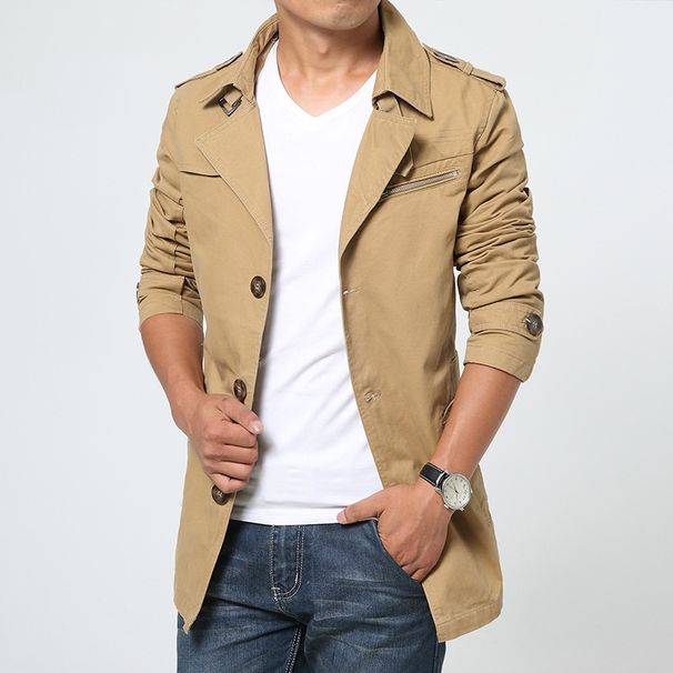 Loom Wholesale Foreign Trade Knitted Cotton Jacket Men's European American Washed Turn-down Collar Thin Coat Youth Spring And_viptrois.com
