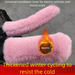 Electric Scooter Gloves Winter Cold-Proof Warm Rabbit Fur Motorcycle Tricycle Handlebar Brake Covers_viptrois.com