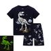 Kid's Clothing Baby Cotton Short-sleeved Riband Cotton Children's Pajamas Air-conditioning Clothes Home Clothes_viptrois.com