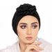 New Trendy Floral Headscarf Solid Color Hat, Elastic Toe Cap, Women's Versatile Pullover Hat_viptrois.com