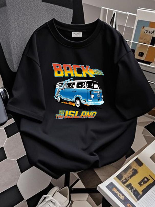 Back To The Island Lost And Future Spoof T Shirt XXL Fury A6 Top For Everyday Wear Breathable Summer Streetwear Versatile Comfortable Stylish_viptrois.com