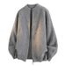 Pure ACU Men's Clothing|2025 Autumn Winter Loose Casual Versatile Knitted Cardigan With Ripped Zipper For Men_viptrois.com