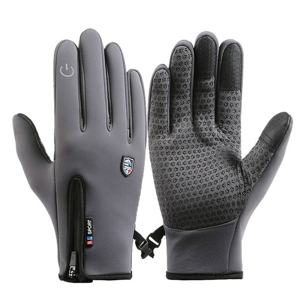 New gloves men and women cross border autumn and winter skiing waterproof fleece touch screen non slip cycling sports warm gloves_viptrois.com