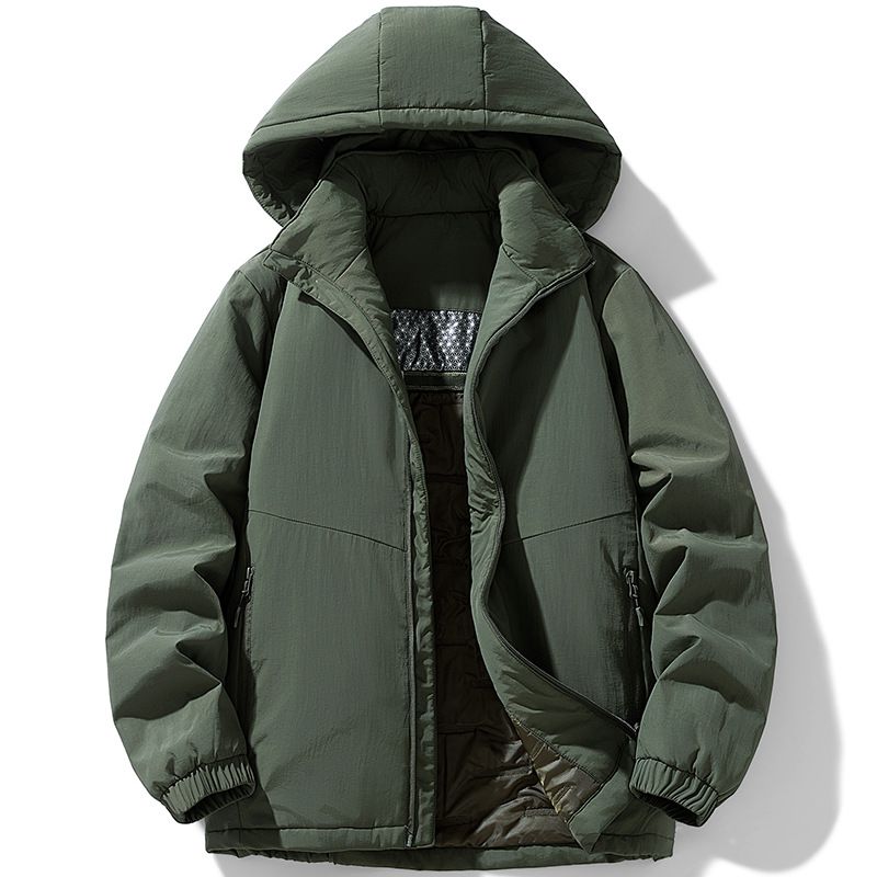 Men’s Winter Puffer Jacket With Hood – Graphhene-Enhanced Thermal Coat, Streetwear Bomber Style (L-5XL, Black/Army Green/Khaki/Charcoal)_viptrois.com