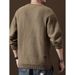 Loom Italian High-End American Style Heavy Sweater Men 2025 Autumn Winter New Trendy Brand Crew Neck Pullover Knitwear Top_viptrois.com