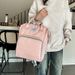 New Style Mother Bag Solid Color Mother Bag Female Large Capacity Storage Backpack Multifunctional Outdoor Baby Bag_viptrois.com