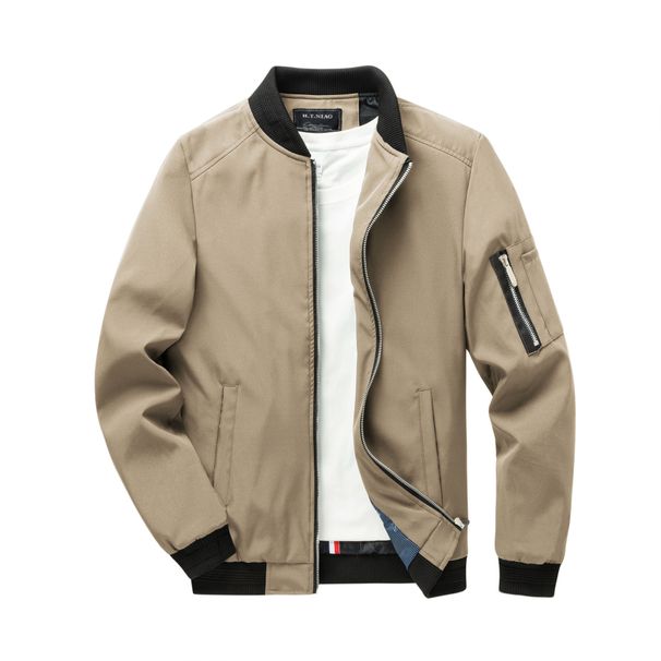 Men's Clothing European And American New Men's Large Size Jacket Thin Slim Fashion Casual Jacket Spring And Autumn Men's Autumn Jacket Men's_viptrois.com