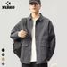 Vintage-Inspired Work Shirt For Men - Long Sleeve Loose Fit Casual Jacket In Cotton Blend (Dark Gray, Khaki, Army Green, Black) - Sizes M To 3XL_viptrois.com