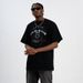 American Street Bull Head 3M Reflective Print Loose Fit Couple T-Shirt Trend_viptrois.com