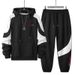 Men's Clothing Summer Ice Silk Leisure Suit Men's Long Sleeved Sweater Sportswear Trendy Fashion Two Piece Suit_viptrois.com