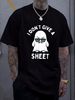 I Don't Give A Sheet Boo Funny Halloween Costume Ghost T-Shirt Designer Clothes Women Top Graphic Tees Versatile Print Round Neck Short Sleeve Female Streetwear Fashion Women Soft Stylish Comfortable T-Shirt For Women Casual Slightly Summer Casual_viptrois.com