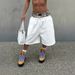 Men's Clothing Retro Double Waist Shorts Men's Loose Fashion High Street European And American Trendy Casual Short Sweatpants_viptrois.com