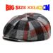 Hot Sale 2024 Spring Autumn and Winter Newsboy Caps Men Women Plaid Pattern Wool Beret Dad Felt Ivy Cap Man Big Size Octagonal_viptrois.com