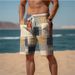 Men's Clothing Multi Color Plaid Casual Shorts Beach Pants_viptrois.com