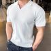 Men's Clothing Fashion Retro Loose Short Sleeved Polo Shirt Simple Fashion Casual Paul Shirt_viptrois.com
