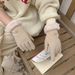 Autumn Winter Warm Gloves For Women, Fleece-Lined Thickened, Outdoor Cycling Anti-Freeze Gloves, Touchscreen Compatible,_viptrois.com