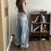 Men’s Clothing Large Size Retro High Street National Trend Letter Print Design Scimitar Jeans Versatile Casual Straight Wide Leg Pants_viptrois.com