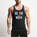 Men's Fitness Patchwork Vest Summer Cotton Sweat-wicking Breathable Sleeveless I-back Slim Stretch Top T-shirt_viptrois.com