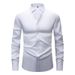 Men's Clothing Men's Long Sleeved Formal Business Casual Solid White Shirt Men's Long Sleeved Wrinkle Resistant Large Size_viptrois.com