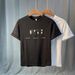 Short Sleeve T-Shirt Men's Summer Crew Neck Trend T-Shirt Printed Classic Versatile Top Half Sleeve Skinny Clothes Top_viptrois.com