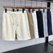 Men's Clothing Casual Cotton Shorts - Breathable Summer Loose Fit Athletic Shorts With 6 Colors (White/Black/Grey/Beige/Brown/Navy) - Sizes M To 5XL_viptrois.com