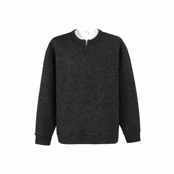 BIG Lin "Old Money Style" Fleece-Lined Simple Luxury Snowflake Half-Zip Two-Piece Thickened Blend Fashion Versatile_viptrois.com