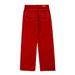 Men's High Street Flame Embroidery Pocket Design Casual Jeans Baggy Straight-leg Pants With Bright Thread_viptrois.com