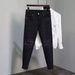 Men's Fashion Denim Trousers Personality Small Straight Leg_viptrois.com