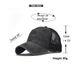Washed baseball ponytail trendy curved brim net cap, spring/summer women's outdoor sports sun hat_viptrois.com