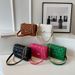 2025 New Trendy Women's Quilted Chain Handbag, Small Square Bag, Textured Casual Shoulder Crossbody Bag For Women_viptrois.com