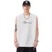 Summer 2025 240g Printed Round Neck Sleeveless T-shirt For Men's Sports Fitness, Loose And Versatile Base Shirt_viptrois.com
