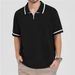 Men's & Women's Relaxed Fit Short-Sleeve Knit Sweater (100% Viscose, Seagull Neckline, Breathable & Lightweight, Casual & Stylish, Machine Washable)_viptrois.com