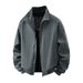 Men's Casual Jacket Slim Fit Stand Collar Lightweight Zipper Spring Autumn Outerwear Fashion Trends_viptrois.com