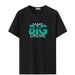 Men's Clothing Catties Cross Border Men's Large Size Short Sleeved T Shirt Black Fashion Trendy Printed Round Neck Top_viptrois.com