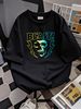 bl Ast Gradient Skull T Shirt Stylish Homme Breathable Stretched Slightly Streetwear Top For Everyday Wear Summer Soft Graphic Comfortable_viptrois.com