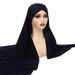 Unisex Milk silk nail pearl headscarf hat Solid color strap scarf hat women's cross headscarf_viptrois.com