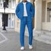 Men's Zip-Up Jacket & Pants Set – Polyester Blend Slim-Fit Outerwear For Casual & Street Style (Black/Wine/Beige/Navy/Olive, S-XXXL)_viptrois.com
