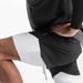 Men's clothing Muscle Fitness Brother Sports Double shorts Men's casual sports quarter pants_viptrois.com