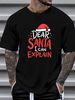 Dear Santa I Can Explain Hat Christmas Bad Behavior Ladies' Crewneck T-Shirt Streetwear Soft Homme Summer Comfortable Stylish Stretched Slightly_viptrois.com