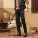 men's cycling stretch jeans motorcycle pants_viptrois.com