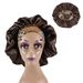 African wide brimmed soft elastic printed sleeping cap satin Bonnet dome beauty hair care cap shower cap_viptrois.com