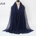 Women's Scarves New Pleated Solid Color Cotton Scarf Natural Wrinkled Rayon Fur Fringed Large Size Women's Headscarf BS414_viptrois.com