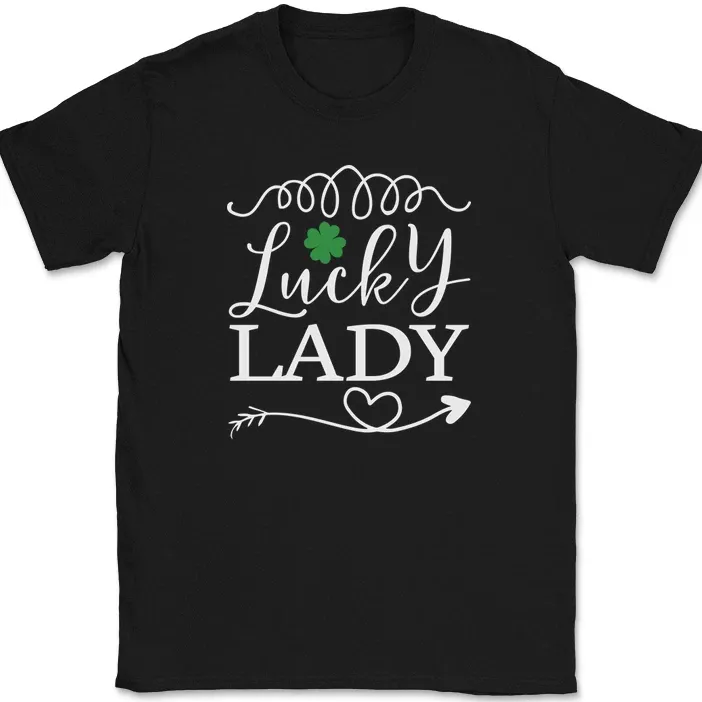 Lucky Lady T-Shirt Mens Womens Tees Top Funny St Patricks Day Holiday Drinking Pub Tee_viptrois.com