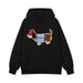 400GSM Dachshund Hoodie – Oversized Unisex Pullover With Embroidered Dog Design (M-2XL, Black/White/Grey)_viptrois.com